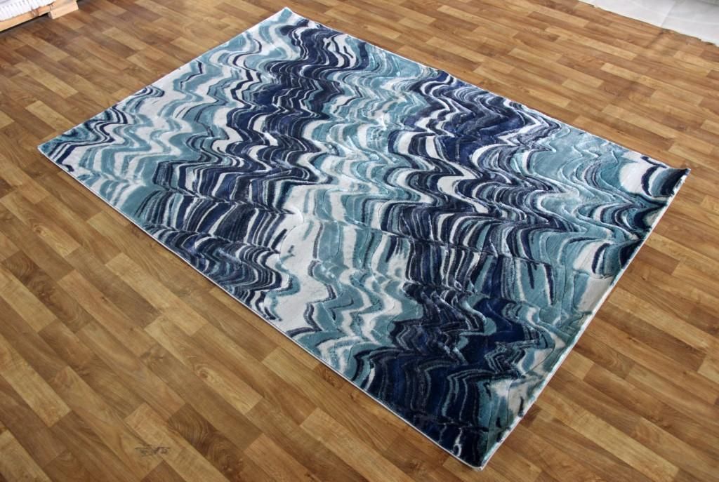 Ковер LOW CANYON 122BA d.blue/l.blue