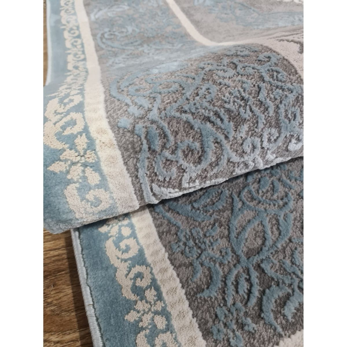 Ковёр Greencarpet Luxury 05986D D.GREY HB / BLUE