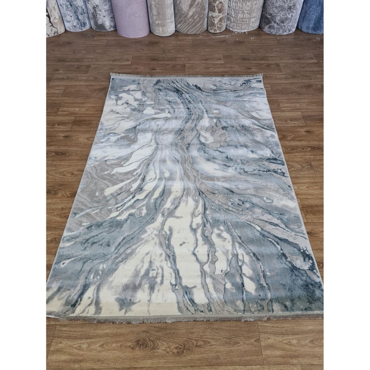 Килим Greencarpet Moda 5201A L.BLUE / D.GREY