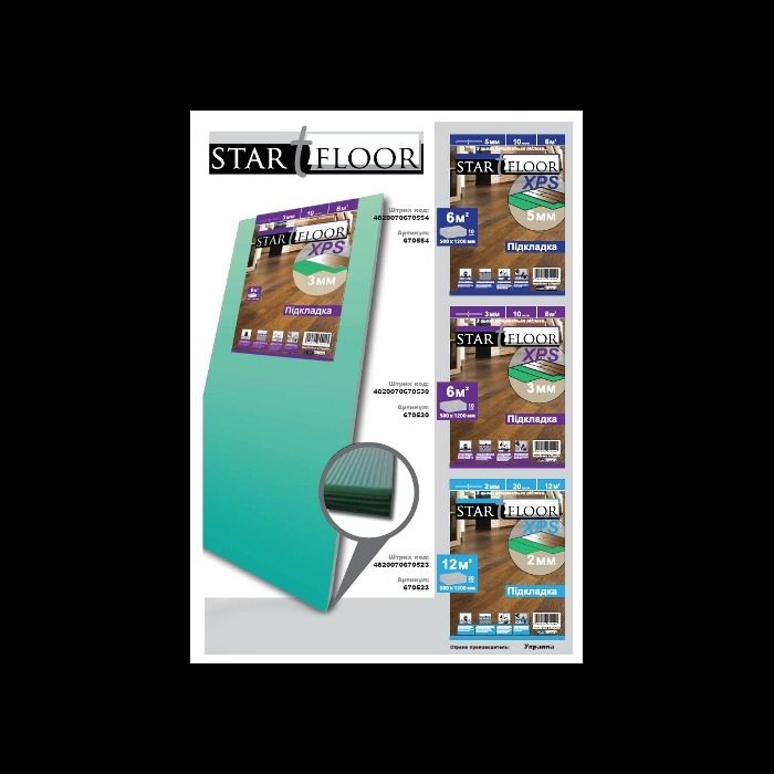 Підкладка під ламінат Start Floor 5мм
