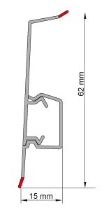 Плинтус Salag NG62 Дуб Горелый 86