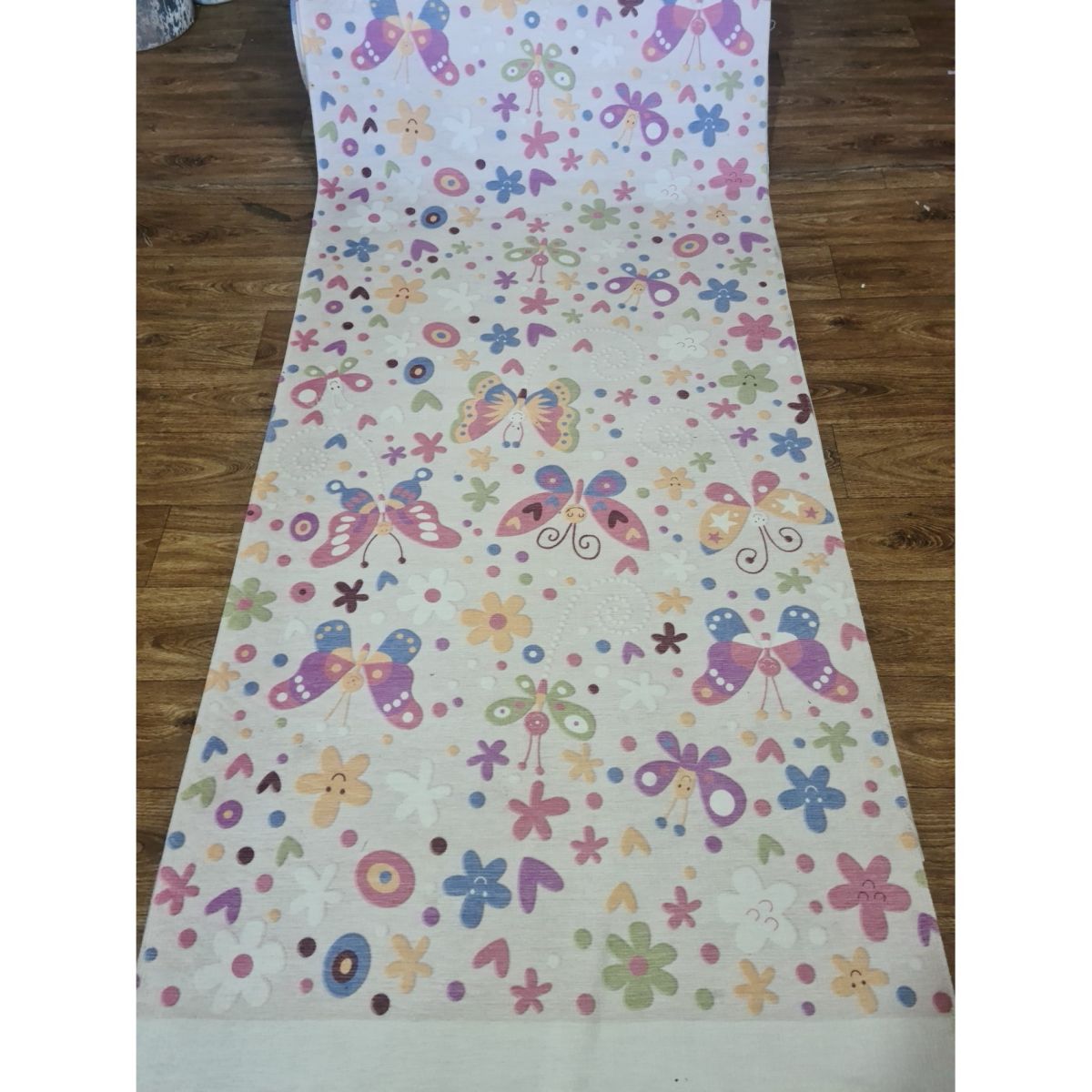 Ковровая дорожка Dekoratif Latex A0011B BEIGE/PINK