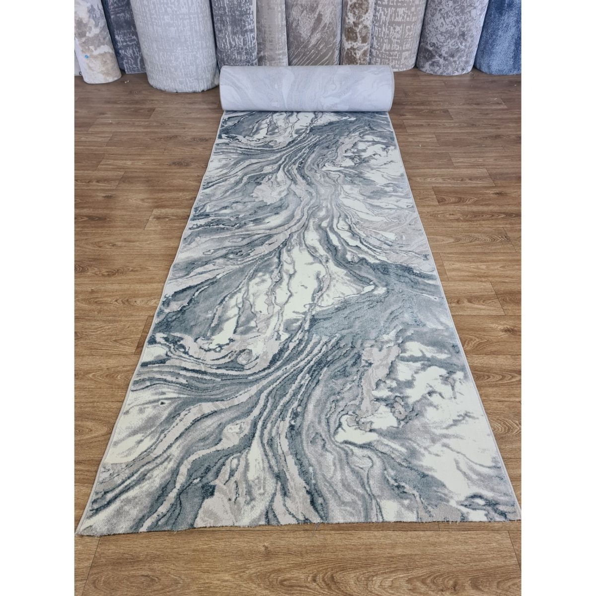 Ковровая дорожка Greencarpet Moda 5201A L.BLUE / D.GREY